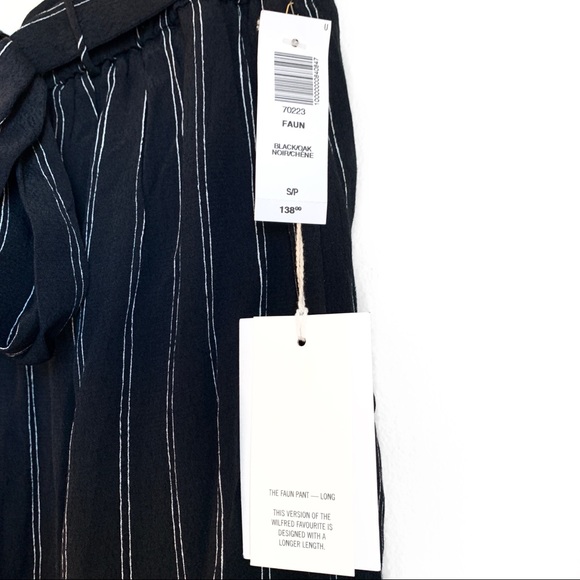 Aritzia Wilfred Faun Pants in Black/Oak, Full Length Long Version - Picture 9 of 11